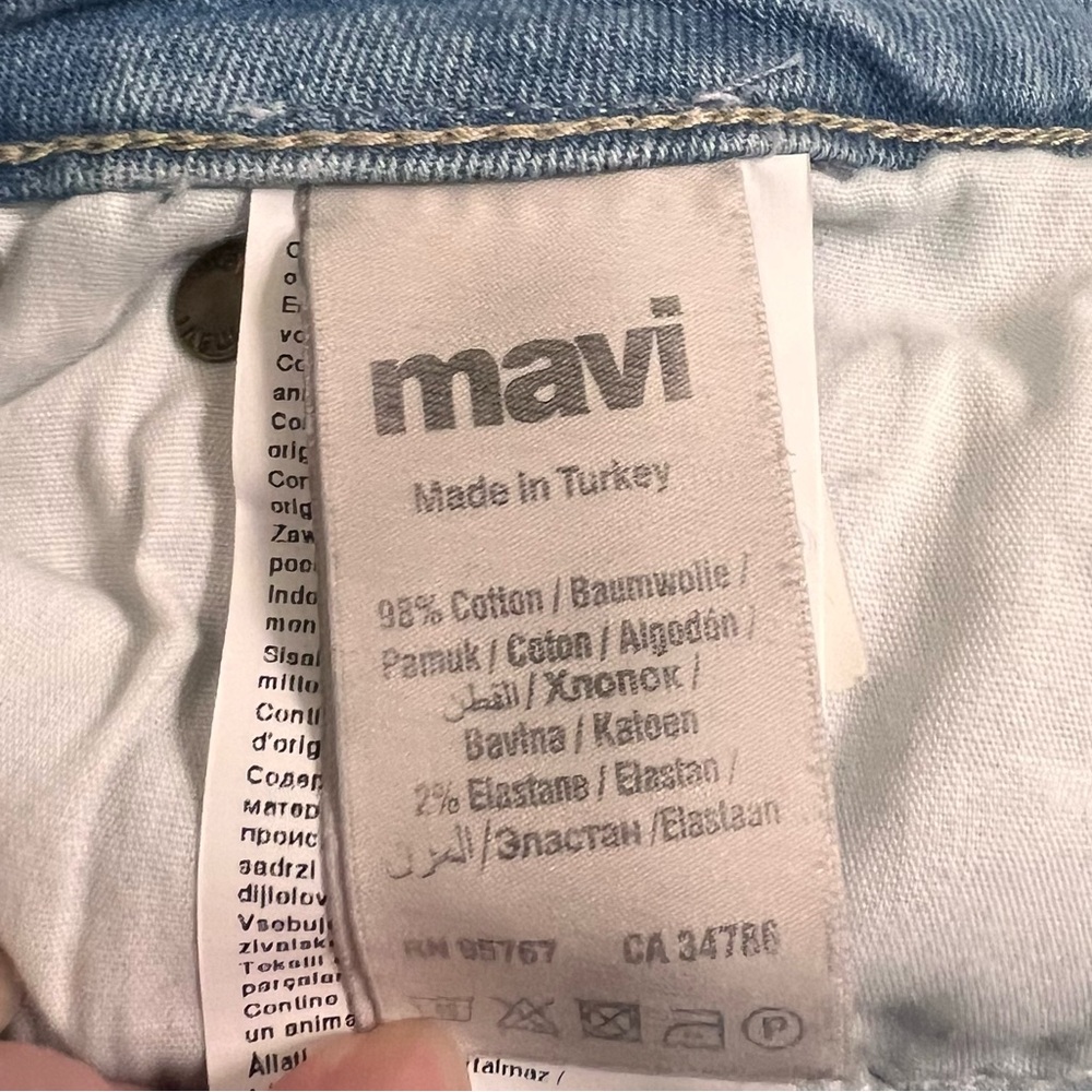 Mavi Womens Adriana Blue Mid Rise Embroidered Denim Skinny Jeans 0 25 - Picture 10 of 16